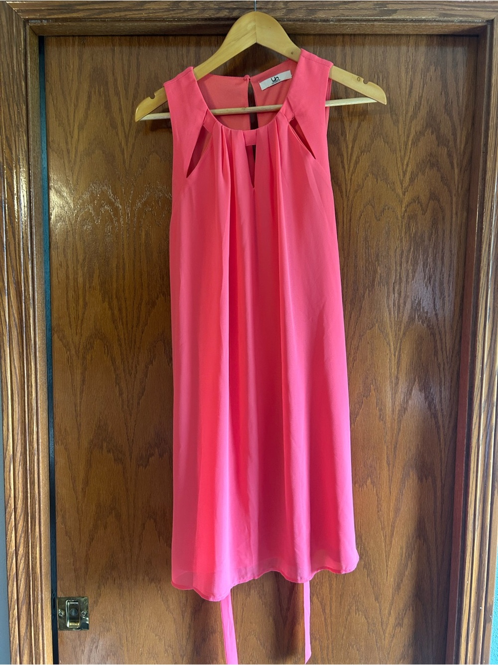 Ya Los Angeles Coral Pink Sleeveless Mini Dress